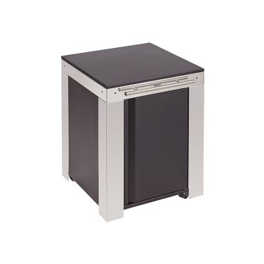 FELIX 60 cm Black and Stainless Side-Table