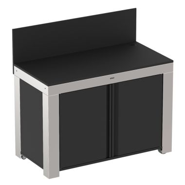 Meuble FÉLIX 120 cm Noir et Inox