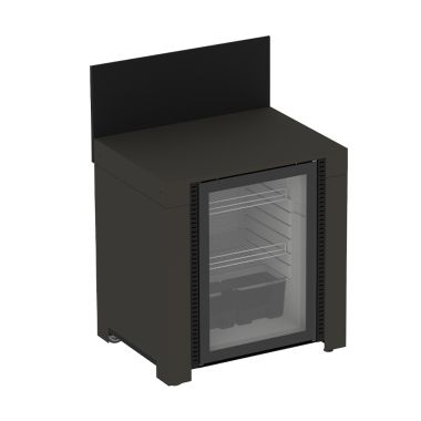 Module 80 cm Noir et Inox pour Frigo 115 L