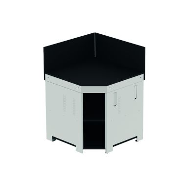 Corner Module 80 cm - Black and Stainless